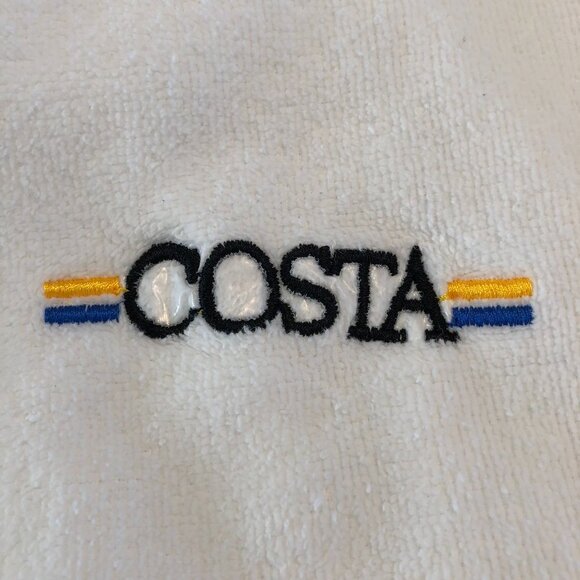 Hilasal Athleisure Open Front Heavy Terry Unisex Belted Bathrobe in White Sz OS - Picture 8 of 9